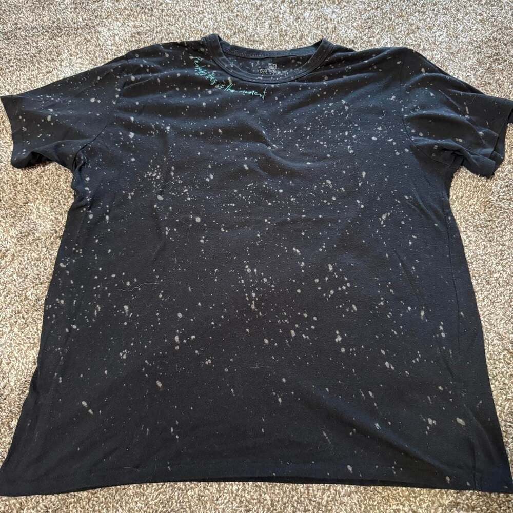 Southern Bliss Co. Esther 4:14 Bleach Splatter Tee, Black, Size L